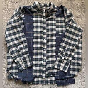 Urban Outfitters Spliced plaid button down shirt